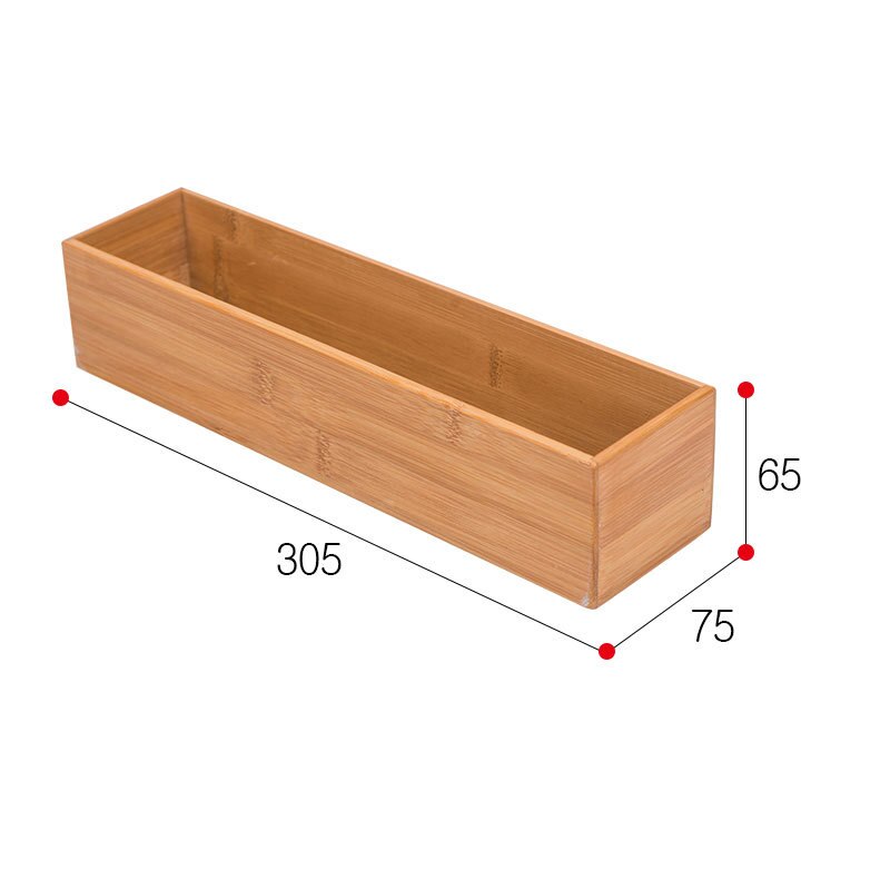 Kitchen Drawer Wooden Storage Organizer Box Cuisine Organisateur Makeup Cabinet Separador Desk Organizer Separation Tiroir: Length305width75ml