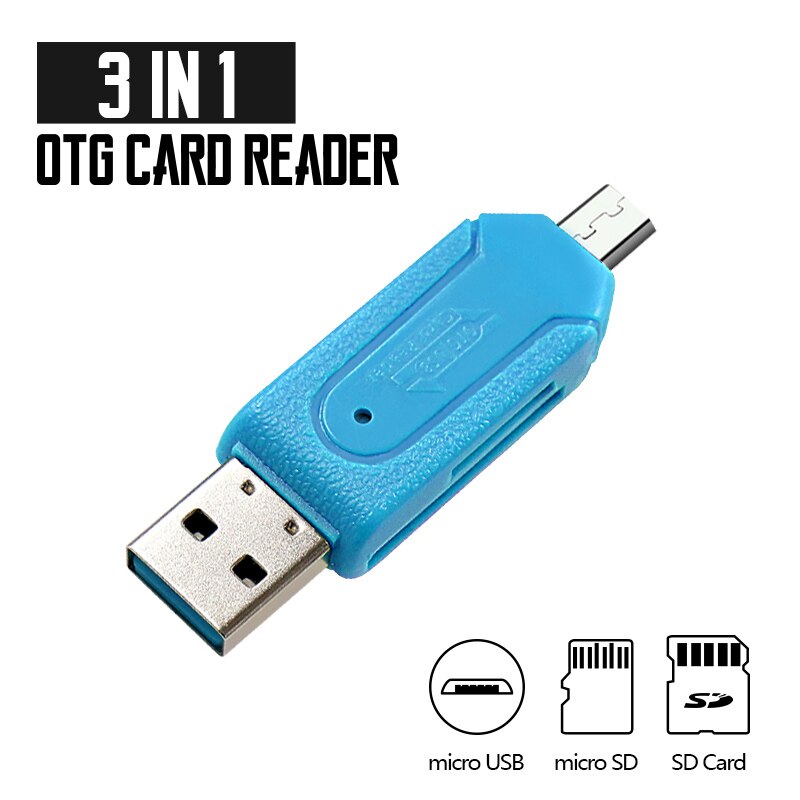 32GB Micro SD Card 8GB 16GB TF Card class10 64GB 128GB 256GB Cartao De Memoia Memory card Flash usb Stick With Free Adapter: blue-reader