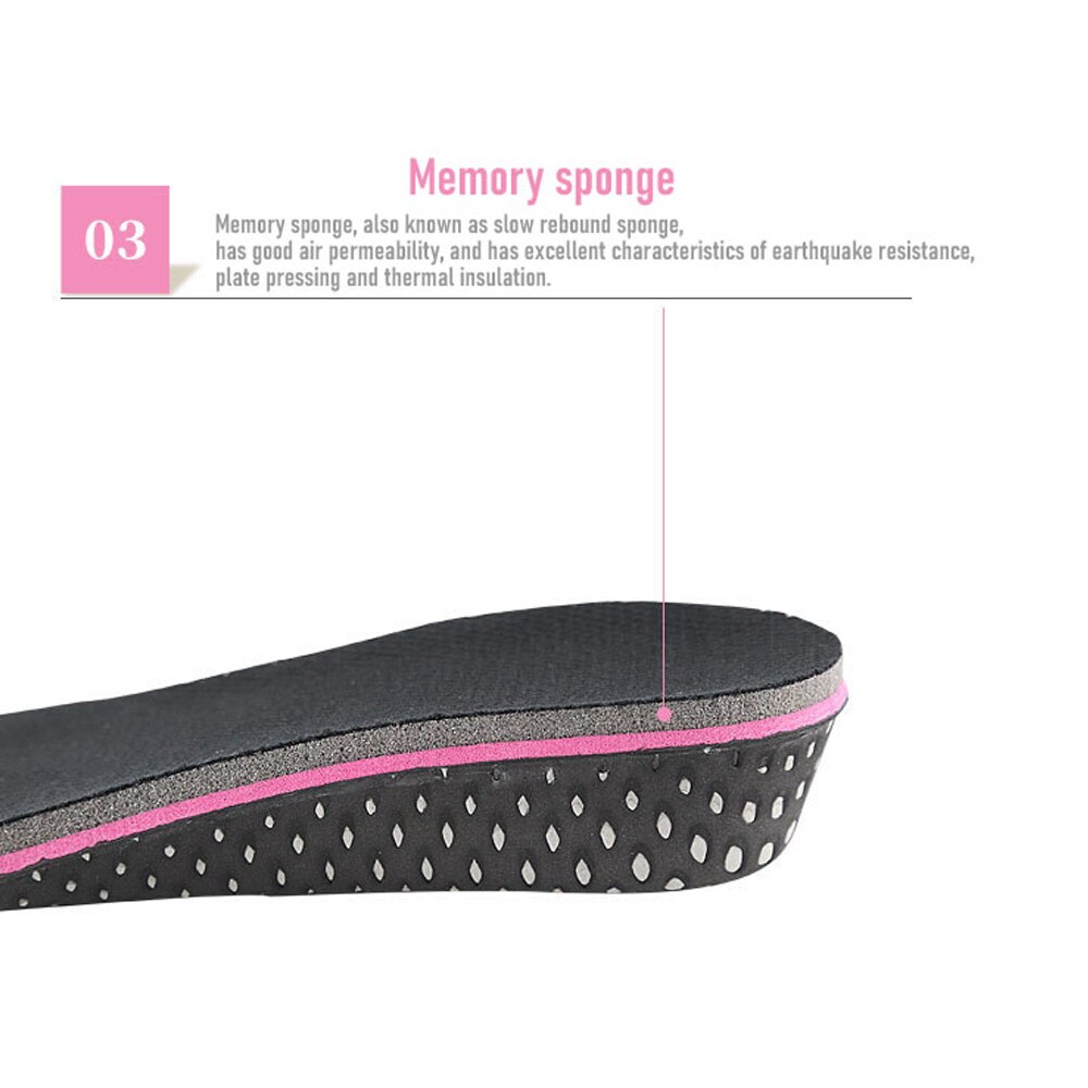 Tcare 1 pari 3cm/5cm unisex-korkeuden lisäys pohjalliset ilmatyyny kantapään nosto kenkäpehmuste mukavat pohjalliset miesten naisten jalkahoito