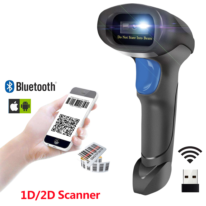 L8BL Bluetooth 1D 2D Barcode Scanner En L8 Qr PDF417 2.4G Draadloze Bedrade Handheld Barcode Reader Usb Ondersteuning Mobiele telefoon Ipad: L8BL Bluetooth 2D QR