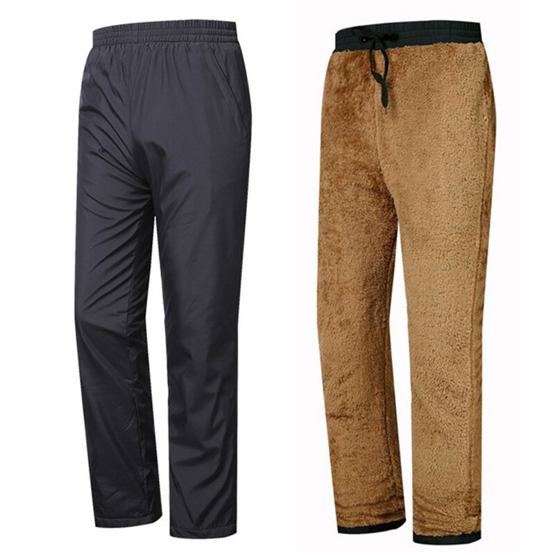 Pantaloni caldi invernali da uomo di grandi dimensioni più pantaloni antivento termici addensati in velluto pantaloni sportivi da sci da campeggio da arrampicata