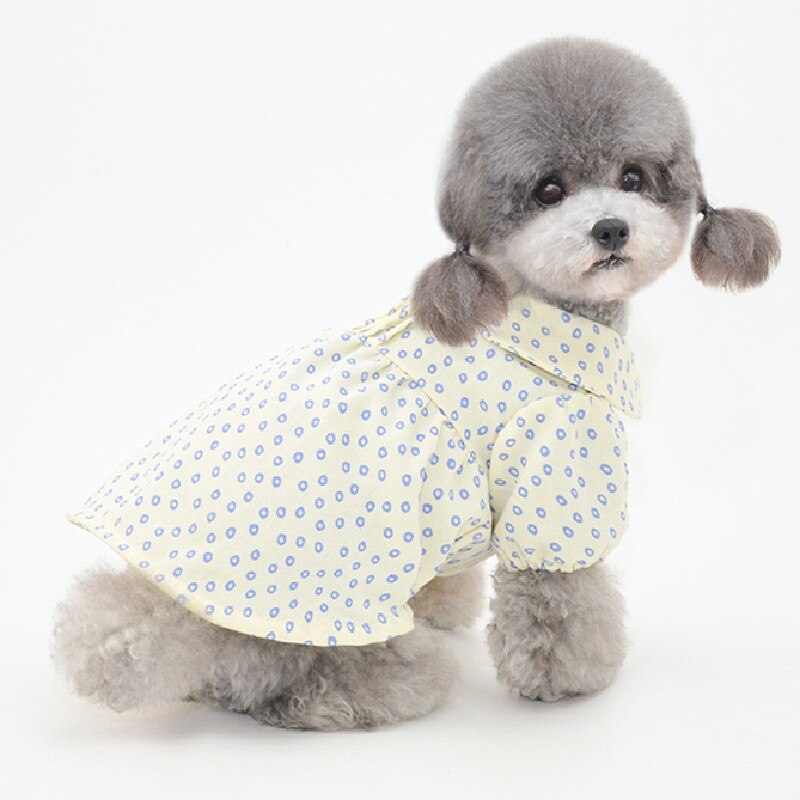Dog Shirt Summer Pomeranian Clothes Cat Puppy Tops Blouse Chihuahua Yorkies Shih Tzu Maltese Bichon Poodle Dog Clothing Costumes