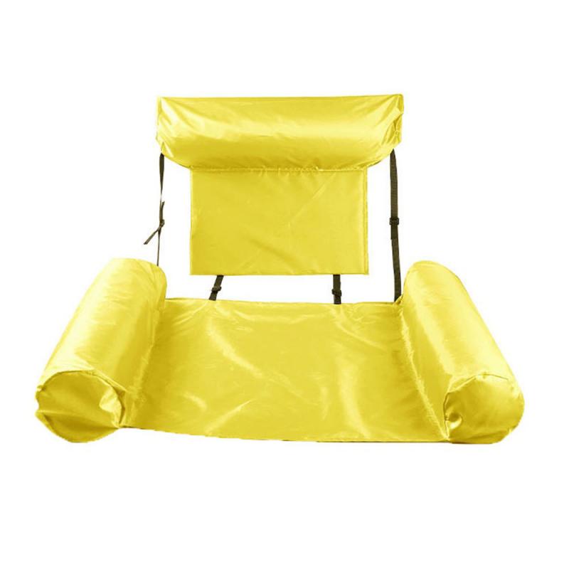 Water Inflatable Recliner Floating Bed Hammock Foldable Dual-purpose Backrest Floating Row Water Fun Pool Lounge Air Chair: 02