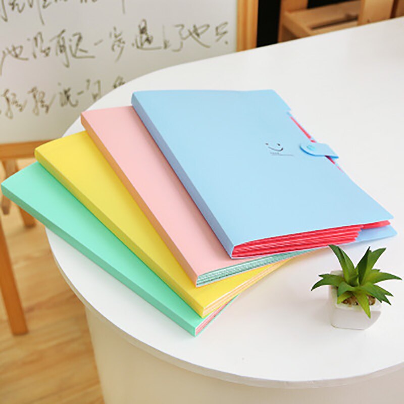 1PCS Waterproof Office Plastic file Folders Multi Pocket Organizer A4 File Expansion Document Folder Binder