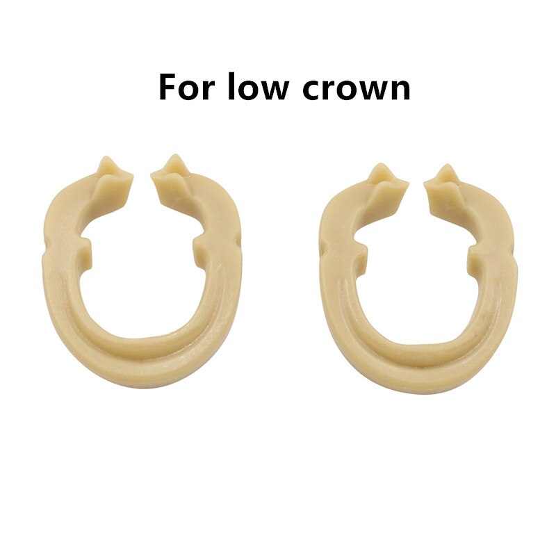 Abrazaderas de presa de goma Dental, Clip de barrera de goma, Material de resina para instrumento de laboratorio Dental, producto de odontología, 2 uds.: 2 pcs low crown