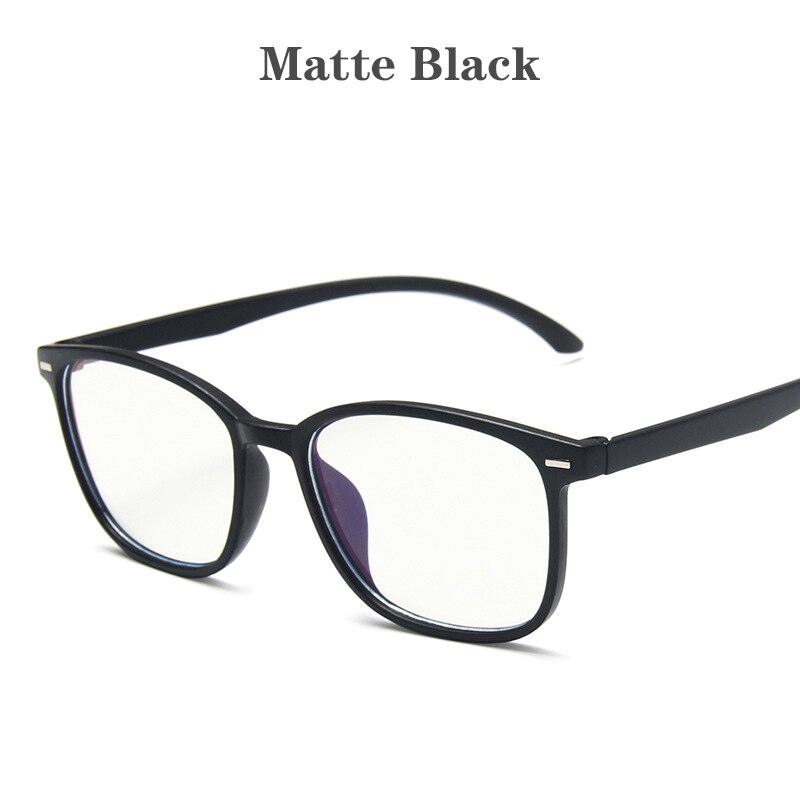 KOTTDO Square Plastic Glasses Frames Women Men Clear Transparent Computer Black Eyeglasses Frames Vintage Retro Optical Eyewear: matte black