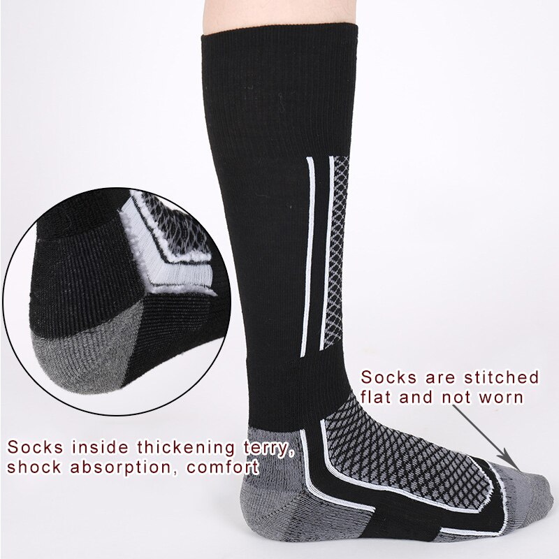 Ski Socks Leg Warmers Stockings Thermals for Winter Sport Outdoor Camping Hiking BHD2