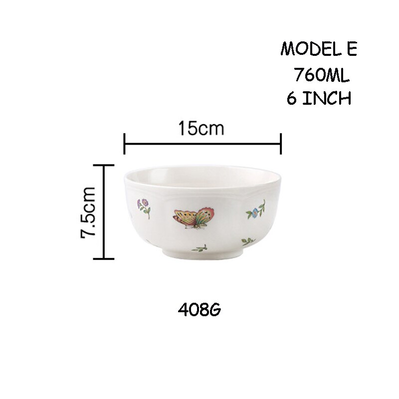 Plantenservies insectenpot theepot gouden rand koffiekopje afternoon tea verguld dessertbord holle deksel: Model e