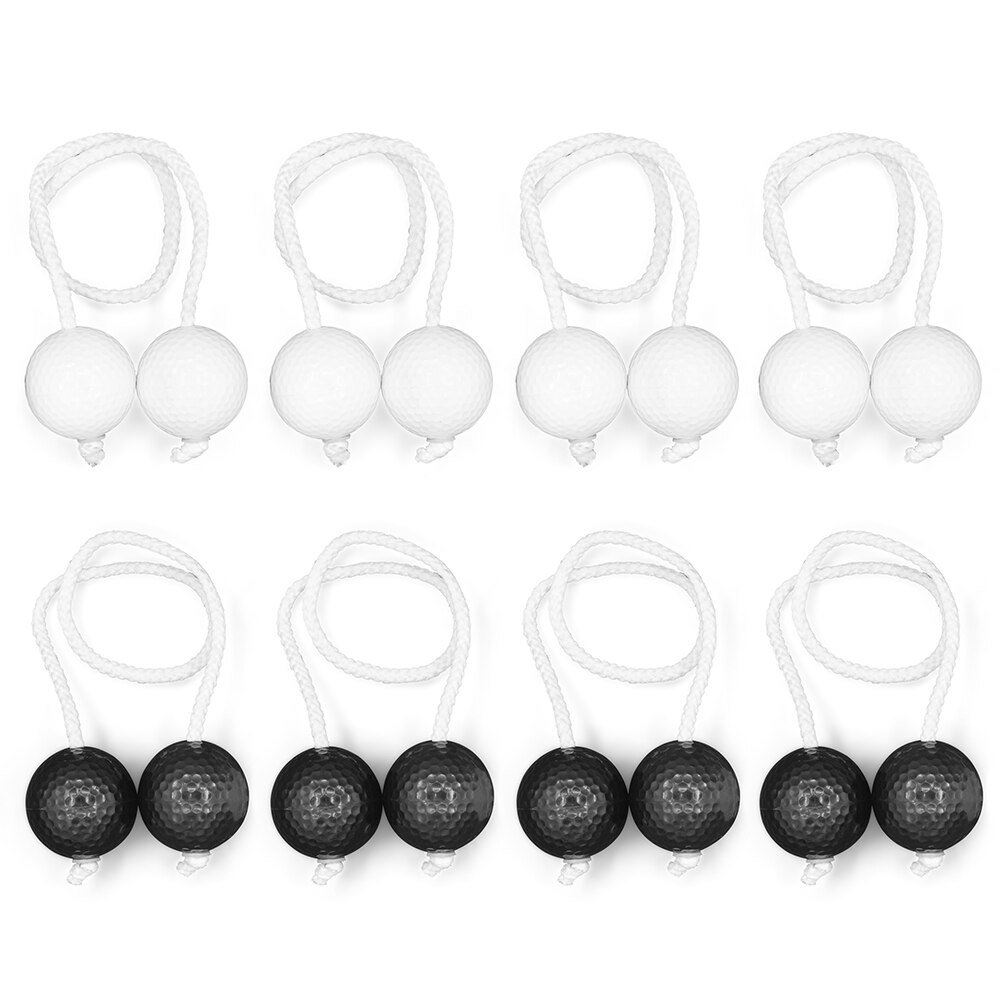 6 pièces/8 pièces échelle lancer balle balle de Golf Bolas dur Golf balles d'entraînement jeu de balle en plein air: 4pcsBlack 4pcs White