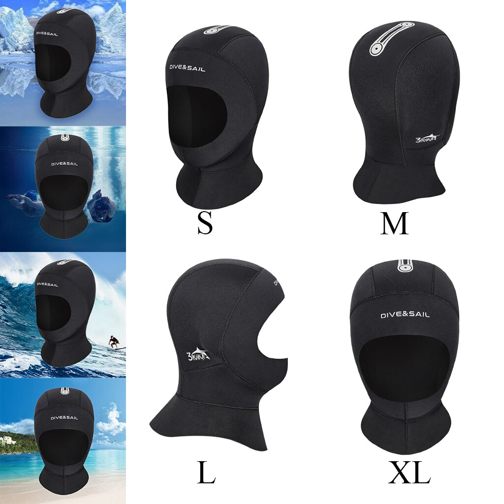 3Mm Neopreen Duiken Kap Volwassen Winter Snorkel Wetsuit Warme Hoed Hoofd Cover Scuba Hoodies Voor Mannen Vrouwen