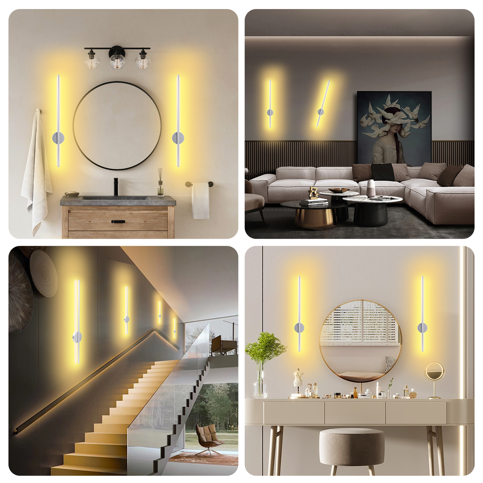 USB Oplaadbare LED Wandlamp Magnetische Aantrekkingskracht Afstandsbediening Licht Slaapkamer Nachtkastje Spiegel Hotel Verlichting 1PCS 50/80cm Strip
