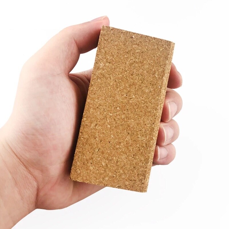 Cork Tiles, Cork Board, 100mm x 50mm x 20mm, Corkboard, Natural, Handmade DIY Leather Tools Through-hole Cork Mat Anti-sticking