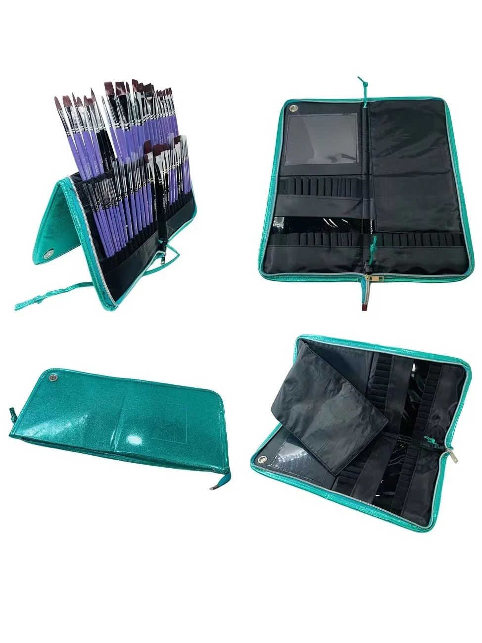 Malingsbørste multistørrelse skjønnhetssminkeverktøy ansiktsmaling verktøy festival karneval spesiell sminke: Elfenben