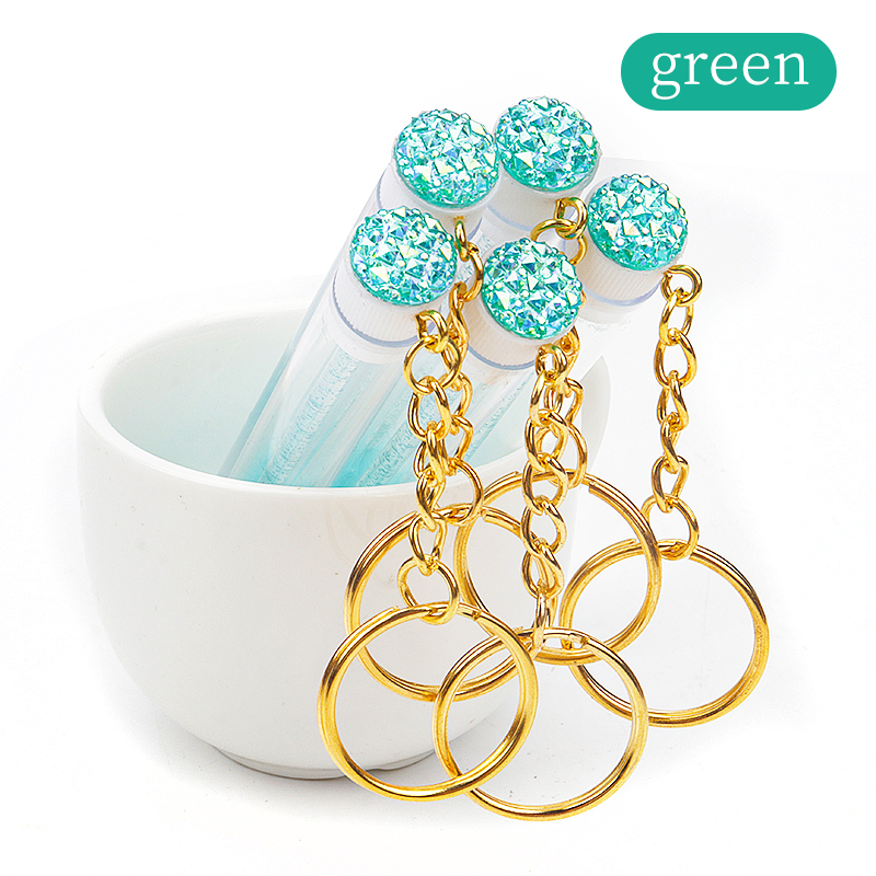 20/50/100 Stuks Buis Lash Borstel Met Gouden Sleutelhanger Strass Mascara Wand Applicator Microbrush Voor Wimperverlenging wenkbrauw Kam: Goud / Raccoon