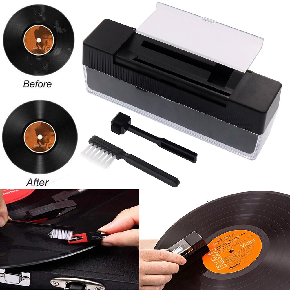3pcs Vinyl Record Cleaner Anti Static Cleaning Brush Dust Remover Kits for Turntables for vinyl record, VCD, DVD