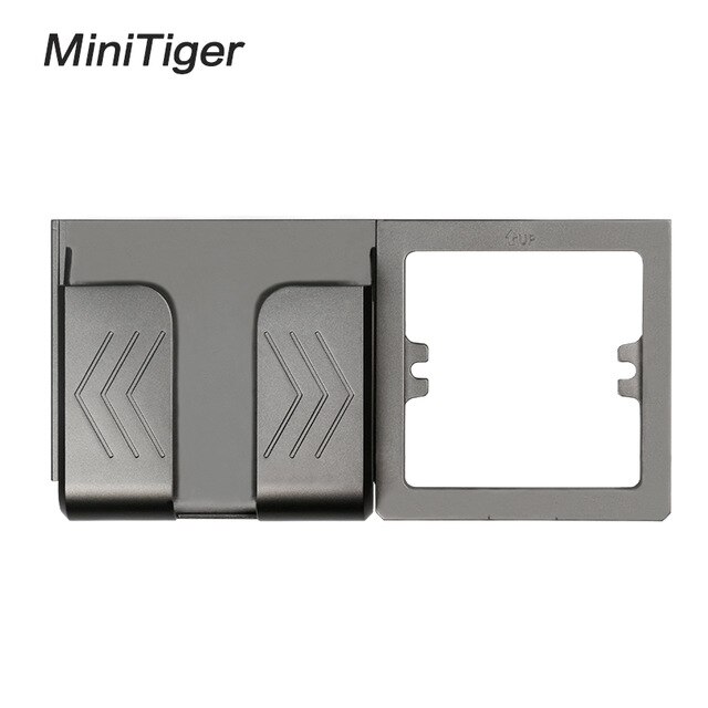 Minitiger Black Grey Wall Socket Phone Holder Smartphone Accessories Stand Support For Mobile Phone One / Two Phone Holder: Gray-1
