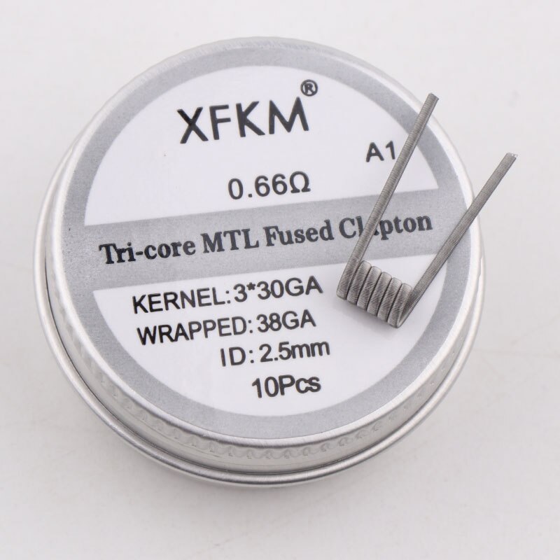 XFKM nuove bobine prefabbricate Superfine MTL fai-da-te Ni80/A1/SS316L clapton fuso premade per atomizzatori manta mtl RTA: Mtl-3-30-38-A1