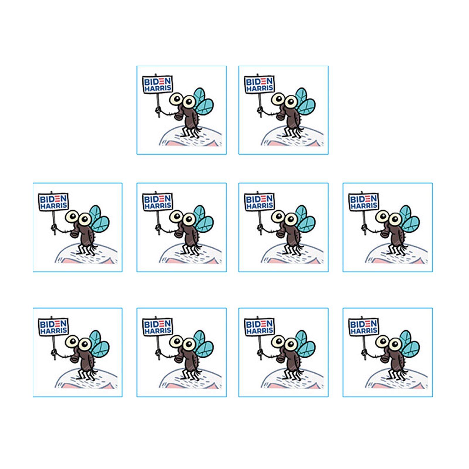 Lot de 10 autocollants décoratifs pour téléphone portable, motif « vérité sur les mouches », pour valises, voiture, maison, couvercle de toilette, ordinateur portable, bouteille d'eau: 5