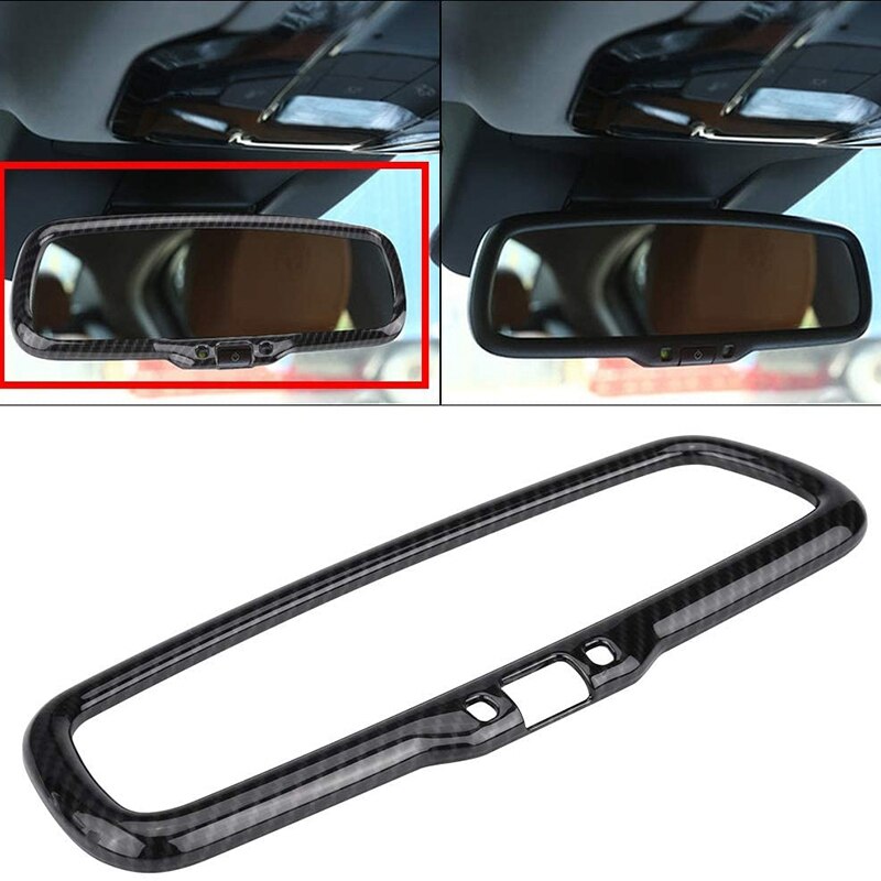 Carbon Fiber Voor Alfa Romeo Giulia Stelvio 201 Abs Auto-interieur Achteruitkijkspiegel Frame Trim Accessoires