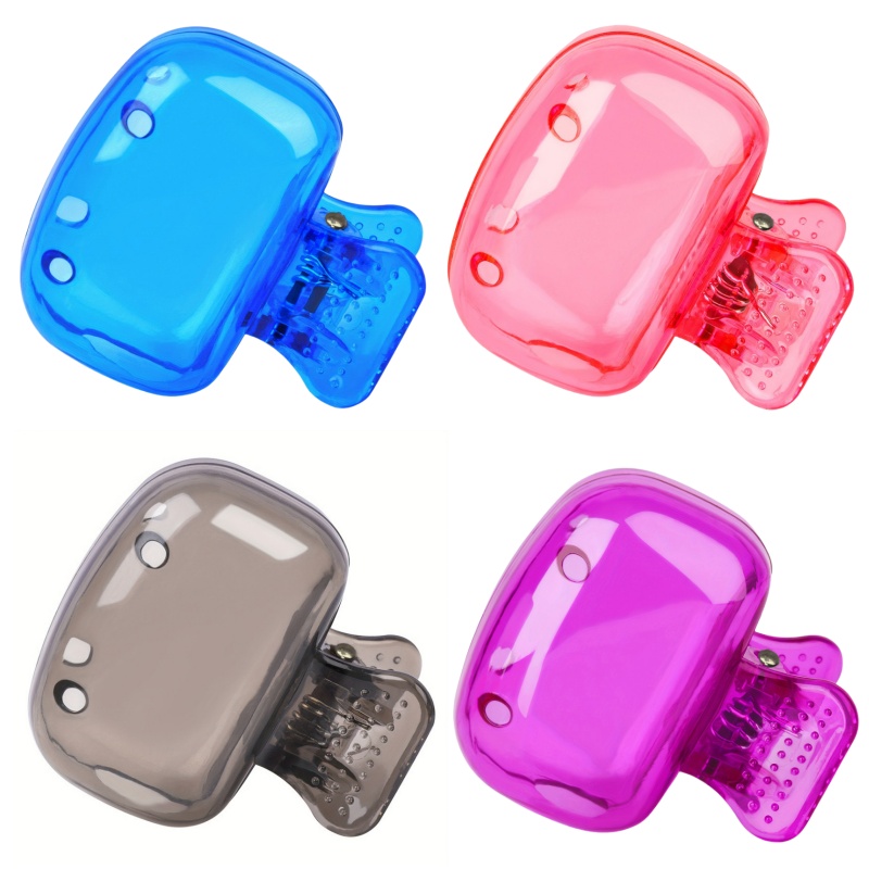 10/4/2 Uds. Fundas para cabezales de cepillo de dientes de viaje, tapa protectora para cepillo de dientes, funda protectora portátil con Clip de plástico para el hogar: Azul oscuro