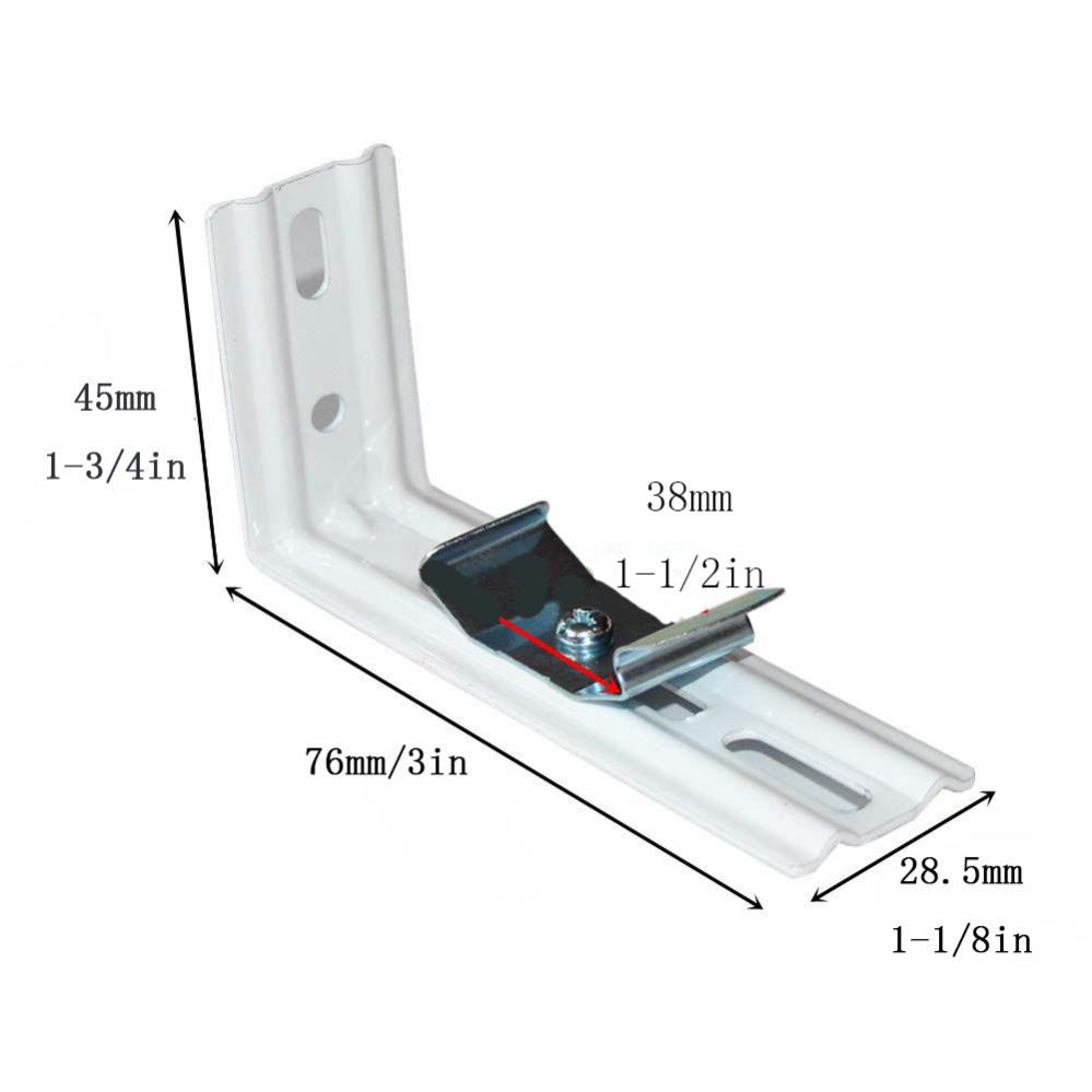Installation Code 2 stücke 3 Zoll Metall Rollladen Ziehen Schnur Vorhang Kette L Förmigen Halterung für Vertikale Jalousien Fenster hardware