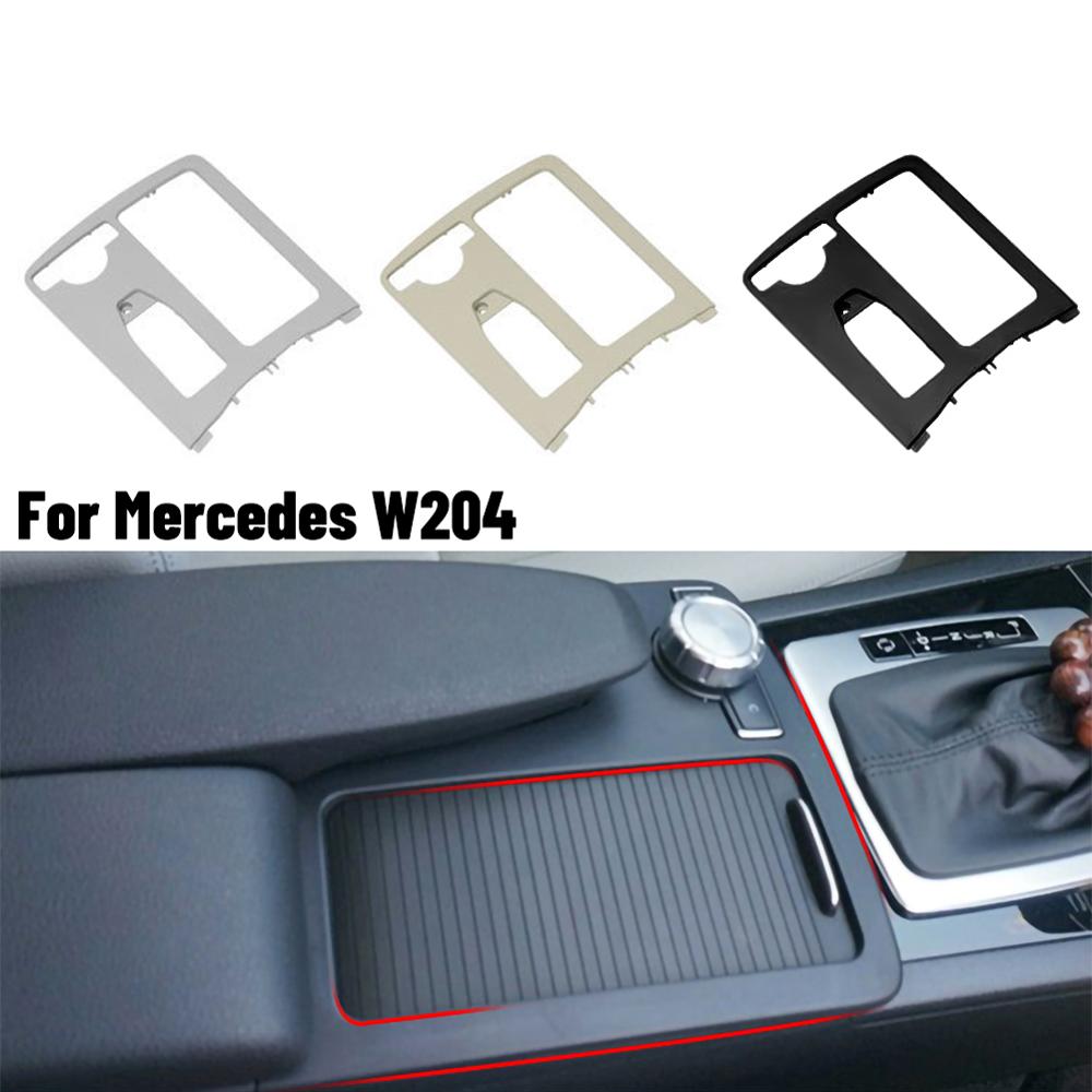Car Central Console Cup Holder Frame Trim for Mercedes Class W204 2007 Black/Beige/Grey Car-Styling Auto Accessories
