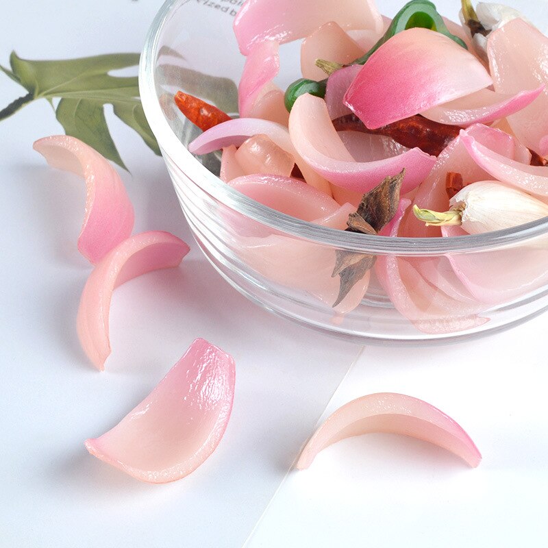 Simulación de cebolla rebanada, Bola de cebolla redonda, modelo de vegetal, plato de decoración, accesorios de tiro, juguetes para casa de juego