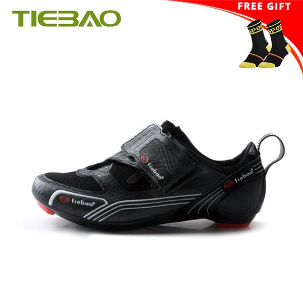 Tiebao Road Cycling Shoes Men Women Sapatilha Ciclismo Triathlon Shoes Self-locking Breathable Chaussure Cyclisme Route: Socks with 1691 B / 11