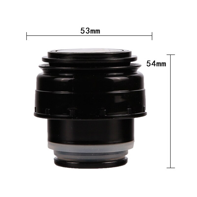 1/2/5PCS 4,5/5,2 cm Outdoor Reise Tasse Vakuum Glaskolben Deckel Drink Becher Outlet Glaskolben abdeckung Edelstahl Thermoskannen Zubehör: 1pcs / 4.5cm white-black