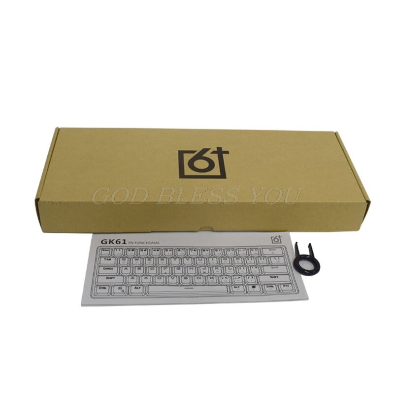 GK61 61 Sleutel Mechanische Toetsenbord USB Bedraad LED Backlit As Gaming Mechanische Toetsenbord Voor Desktop