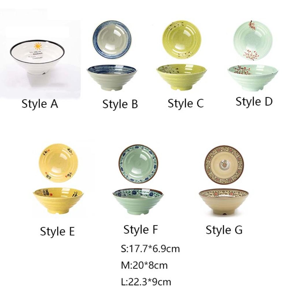 Commerciële imitatie keramische melamine Ramen kom grote capaciteit anti-val noedelkom Japanse soepkom restaurants