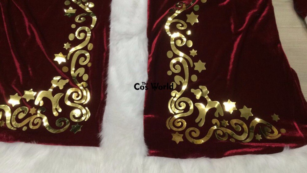 Mens Adult Santa Claus Father Christmas Costumes Festival Party Suit Xmas Uniform Outfit Cosplay Costumes Full Sets