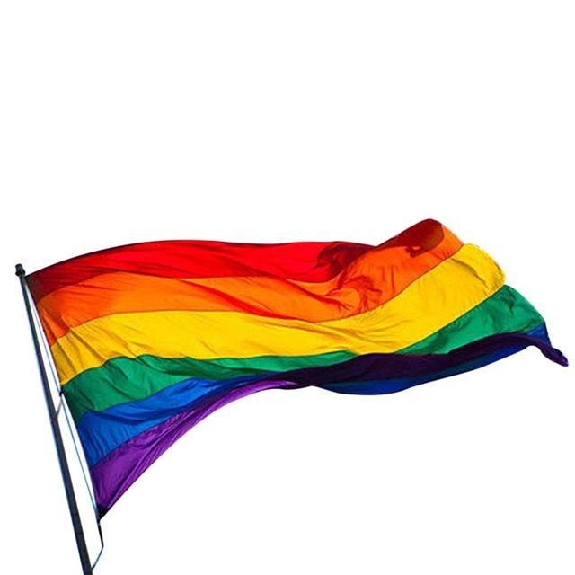3 soorten lgbt-vlaggen, regenboogvlaggen van polyestervezels, enorm grote lgbt-regenboogvlaggen voor feesten, vieringen en decoraties in huis.: 1pc 90 x 60cm