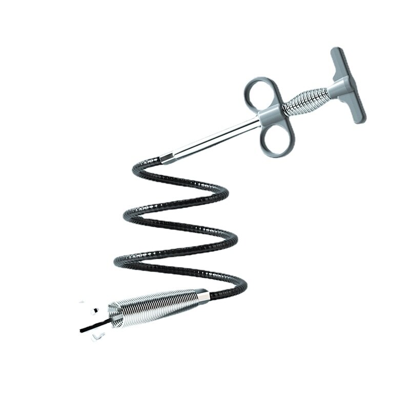 2PCs Sewer Pipe with Grapple Steel Wire Spring Kitchen Pipe Foreign Matter Drainage Facility