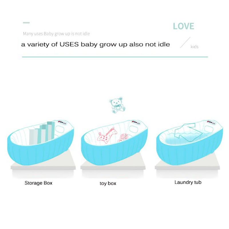 Children Bathtub 98X65X28cm Inflatable Bath Tub Child Tub Cushion Warm Winner Keep Warm Folding Portable Bathtub