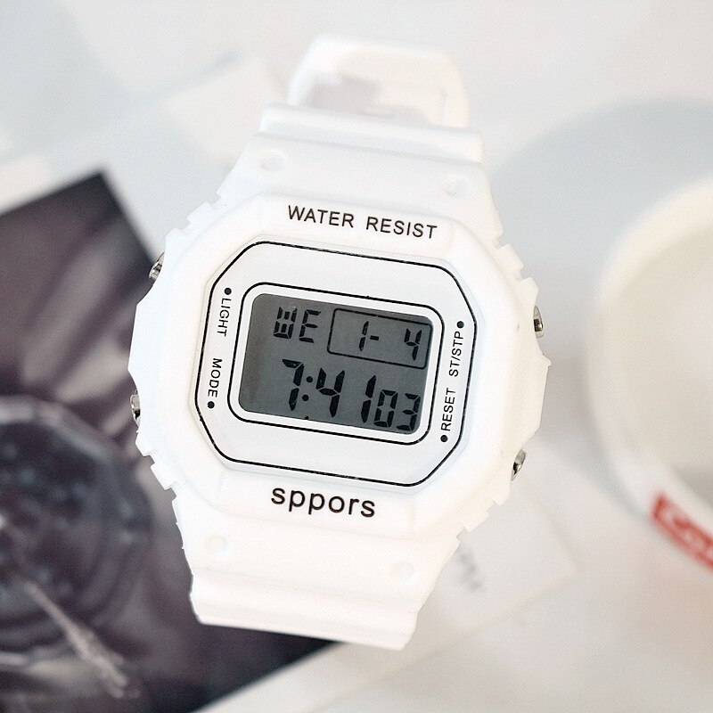 Women watches sport girl simple LED children student leisure silicone waterproof couple square lady quartz wristwatches