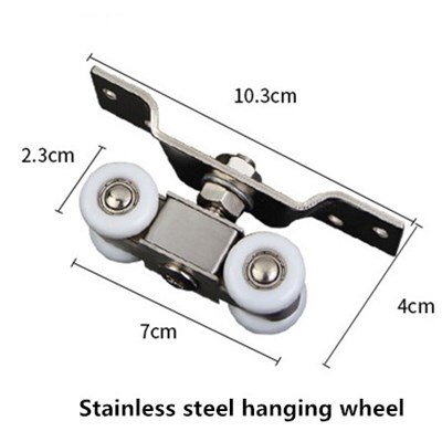 Bewegende 360 Graden Deur Opknoping Ronde Glazen Hardware Katrol Opknoping Mute Rail Wiel Balkon Schuifdeuren Kast 4 Wiel: WHITE