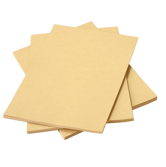 Vollholzstoff Kraft kopierpapier 120/150/180g A4 abdeckung papier gelb retro verpackung papier druck papier 100 blätter/Pack