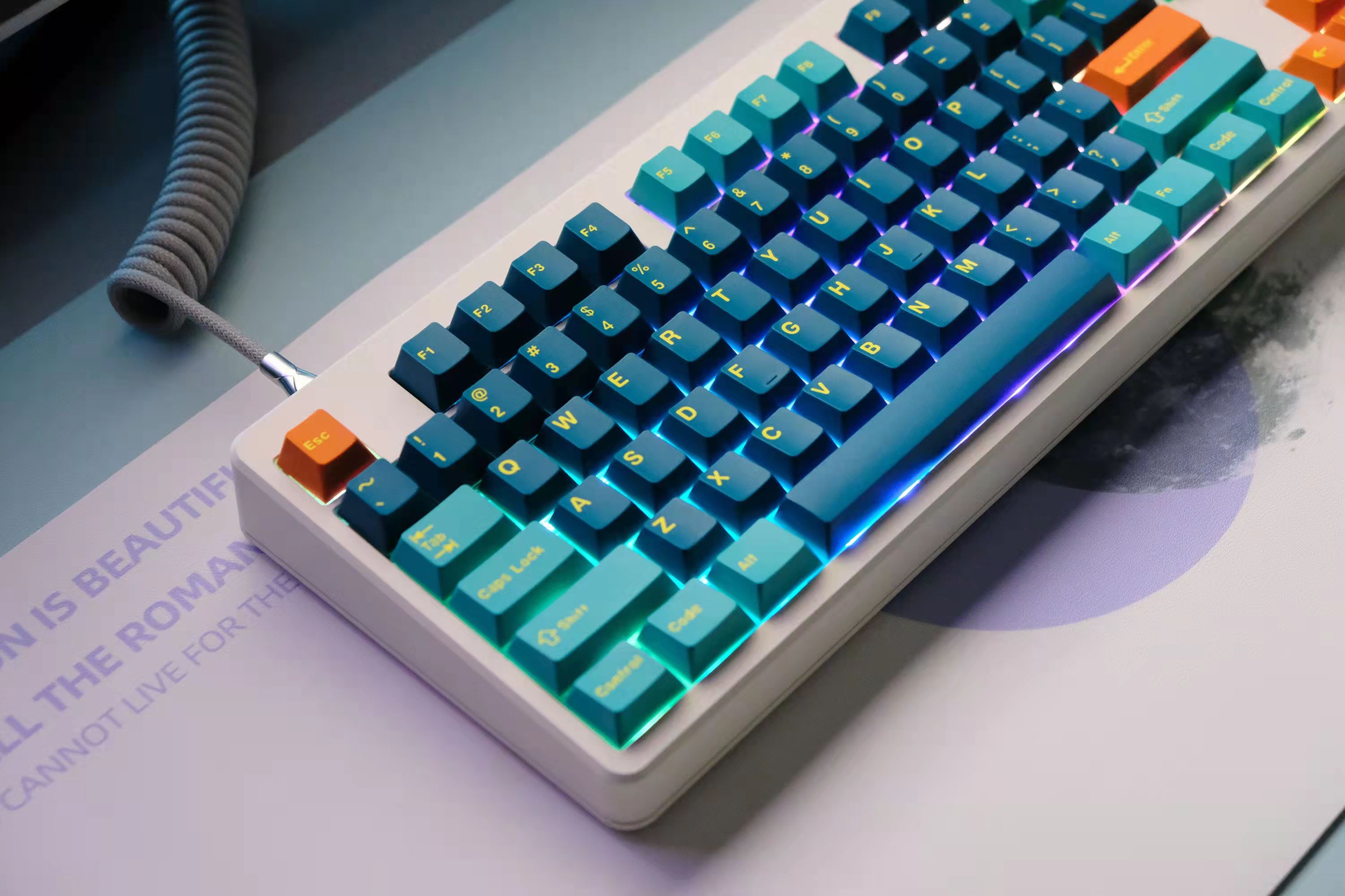 Cherry Profile DOUBLE SHOT 173 Keys GMK Jamon//Aero/Marrs Green Keycap For GMMK Pro NJ68 Mechanical Gaming Keyboard