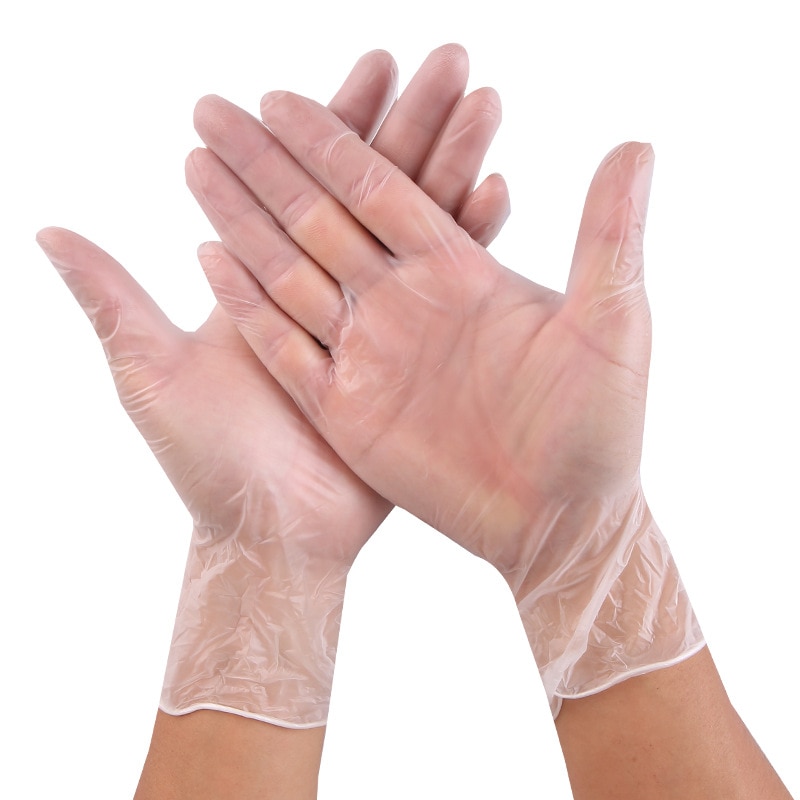Hemkök engångshandskar  xs 100 st 50 st pvc vinyl handske pulverfri latexfri pekskärm kock arbete undersökning trädgård