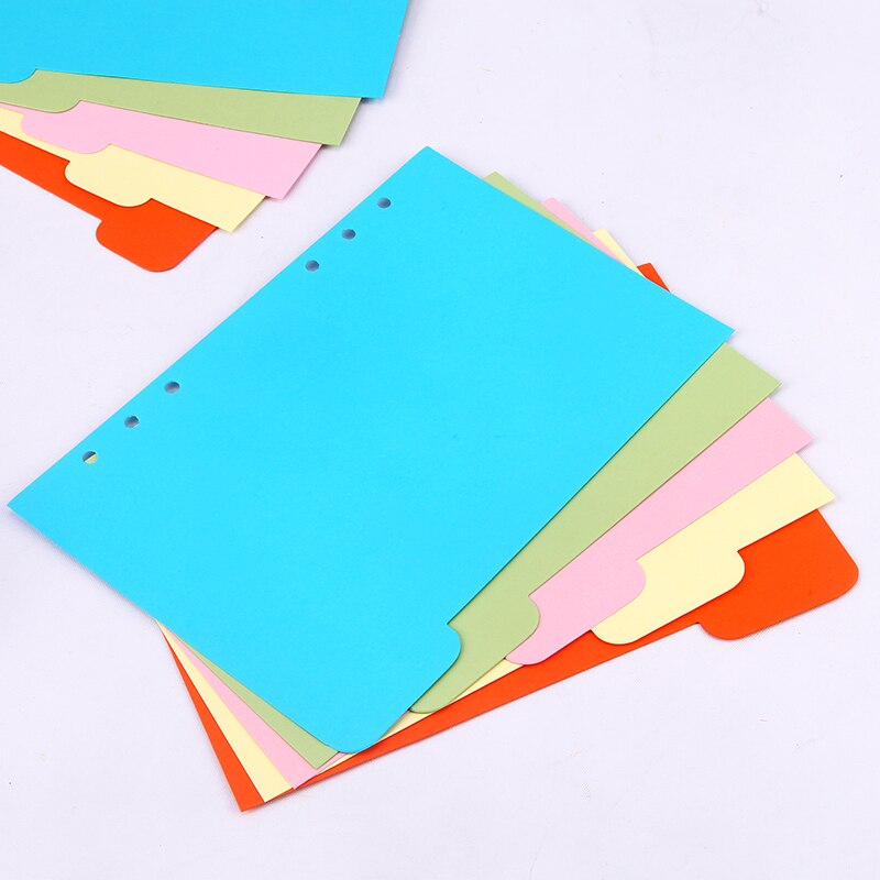 5 Pcs/set Beautiful Landscape Notebook Divider A5 A6 Spiral Notebook Loose Leaf Index Pages Notebook Paper Inside Pages: NO.5 / A6