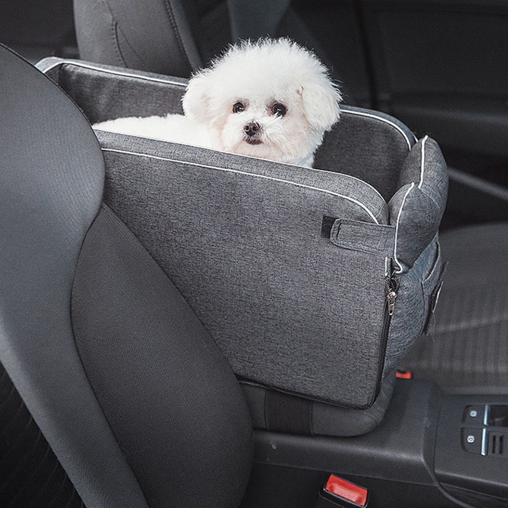 Pet Car Booster Carrier Auto Seat Center Console Dog Cat Nest Pad ...