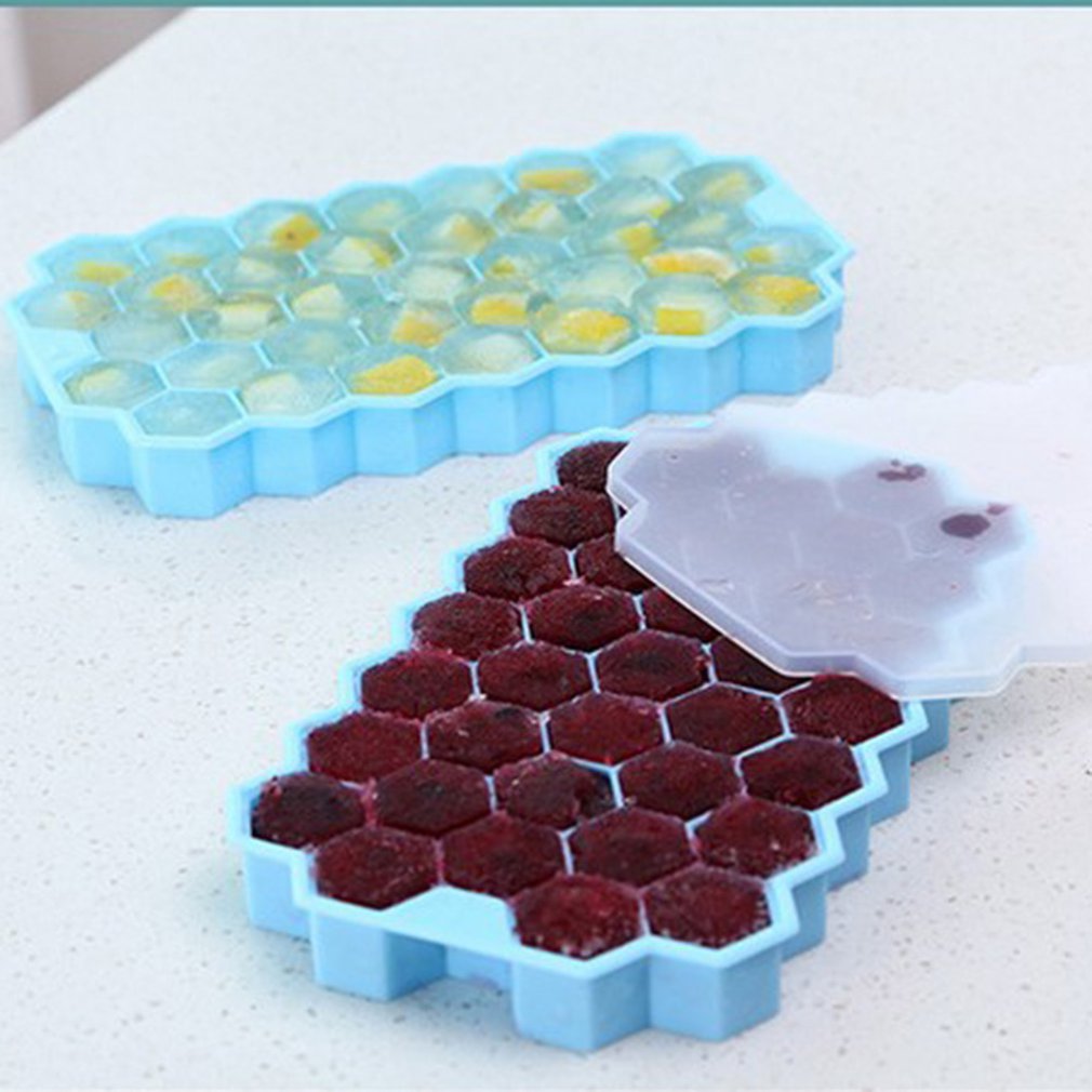 Honeycomb Silicone Ice Tray DIY Drink Ice Cubes Can Be Stacked Ice Cubes Ice Box Mold Cold High Temperature