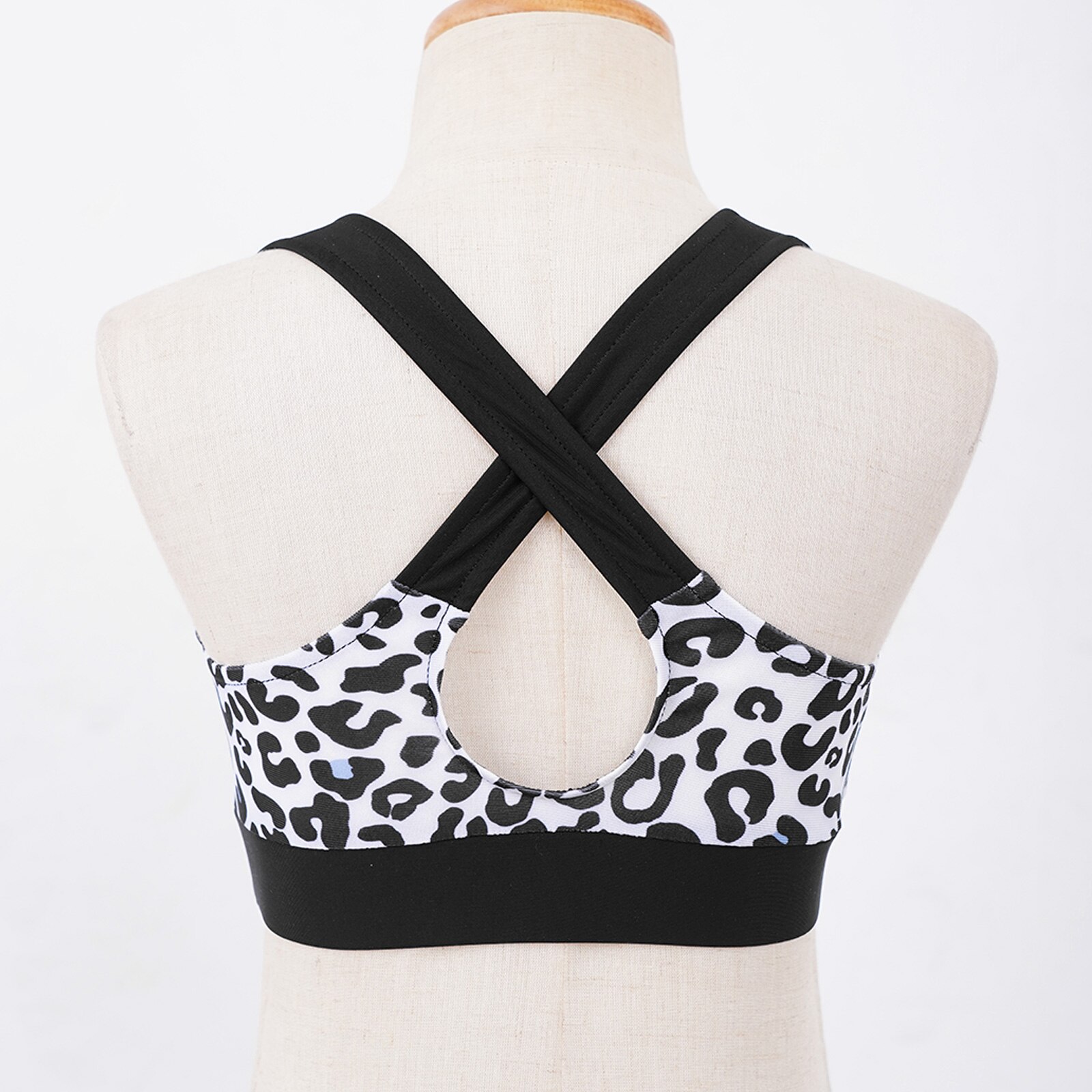 Kids Yoga Sportswear Sleeveless Running Vest Gymnastics Dance Top V-Neck Cross Back Sport Tops Camisoles Girls Workout Clothes