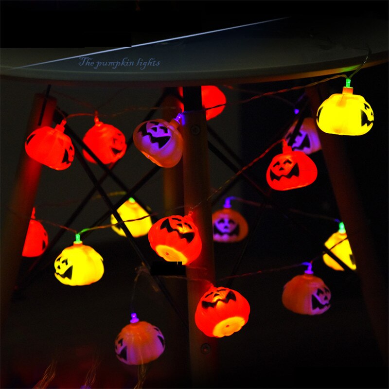 Claite 2.7m 16 led halloween græskar string lys led fe lys til festivaler jul halloween indretning lys