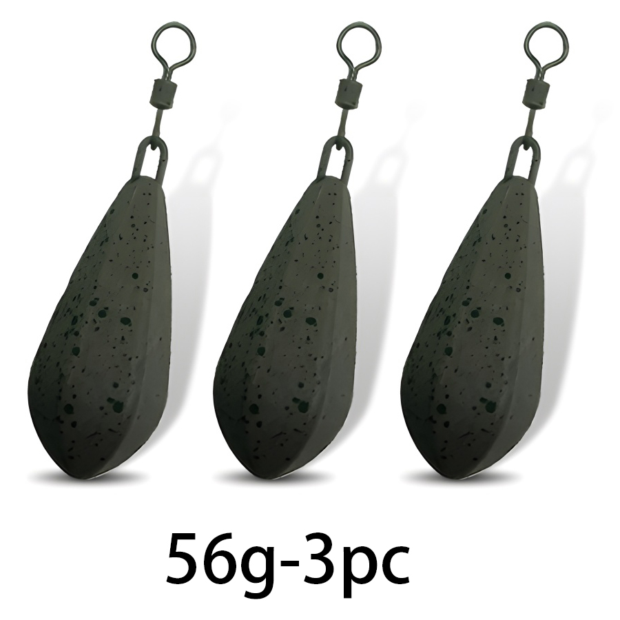Peso de pesca de carpa, 56g/71g/85g/99g/113g, adequado para água doce e água do mar, não facilmente corroído: Verde