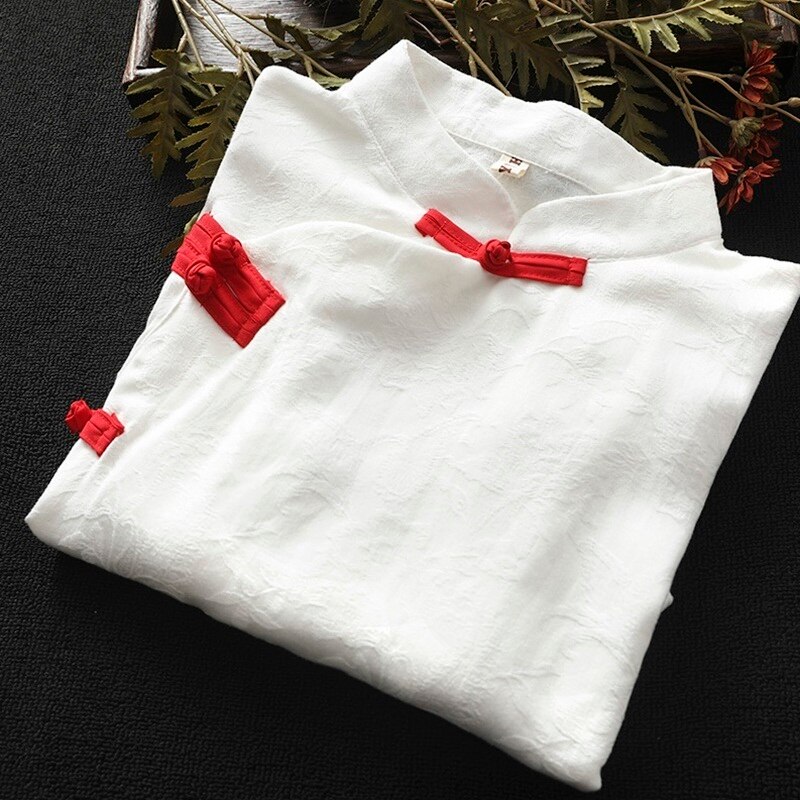 Chino tradicional ropa Cheongsam Top mujeres ropa Tang traje de camiseta de Kung Fu blusa en línea tienda china 10068