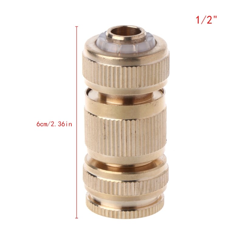1/2" Brass Tap Hose Connector Garden Water Pipe Quick Adaptor Fitting Thread
