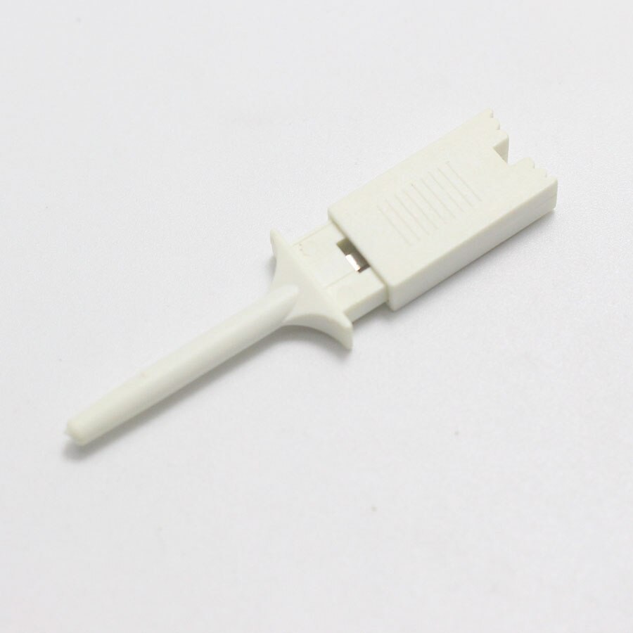 2pcs Test Hook Clamp with Pin for logic analyzer logic test red black yellow green blue white flat Connector: White