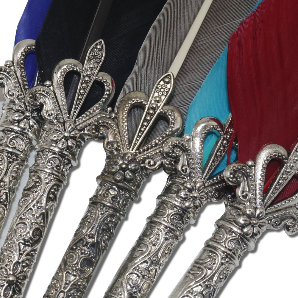 Baspenna med 5 spetsar engelsk kalligrafi fjäderpenna skrivbläckset med 5 spetsar bröllopspenna med fjäderpenna reservoarpenna